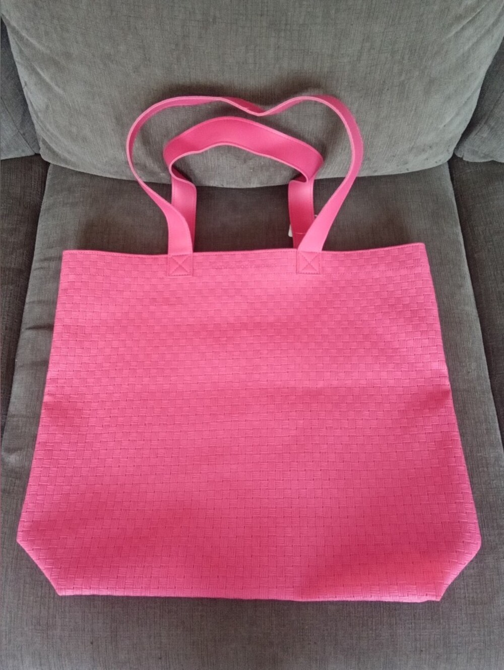 Bath & Body Works Hot Pink Woven Tote